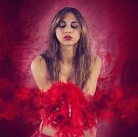 cabaret ragazza con rosso Accessori foto