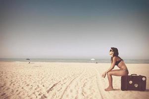 viaggio per il spiaggia concetto foto