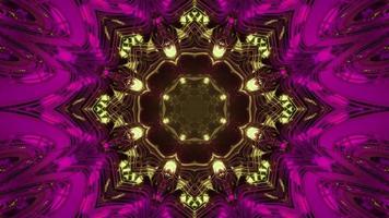 Abstract neon flower pattern 3d'illustrazione foto