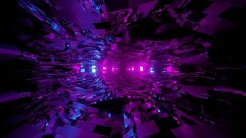 illustrazione 3d sfocata astratta di onde trasparenti contro luci viola foto