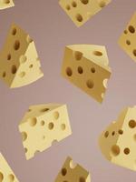3d interpretazione studio tiro cartone animato formaggio Prodotto Schermo sfondo per merenda, patatine fritte e formaggio Prodotto. foto