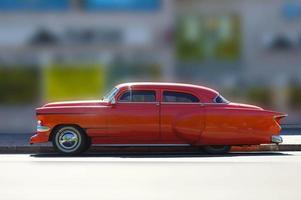 grande arancia americano macchina, classico stile 60s di il 20 secolo concetto di velocità e lusso foto