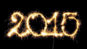 contento nuovo anno - 2015 fatto un' sparkler foto