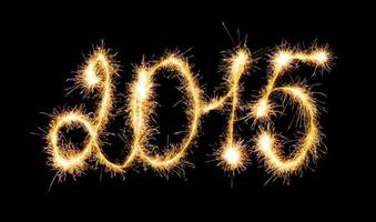 contento nuovo anno - 2015 fatto un' sparkler foto