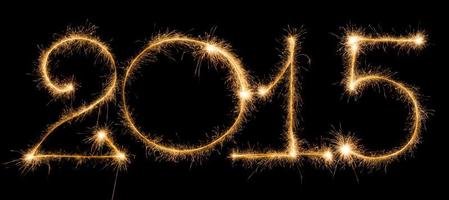 contento nuovo anno - 2015 con sparklers foto