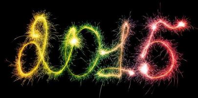 contento nuovo anno - 2015 con sparklers foto