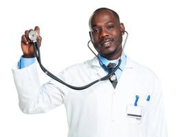 medico con uno stetoscopio nelle mani foto