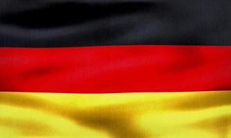 bandiera della germania - bandiera sventolante realistica in tessuto foto