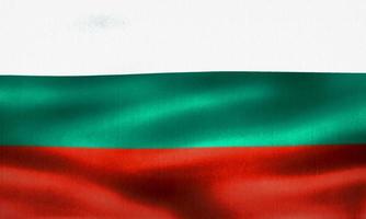 bandiera bulgaria - bandiera sventolante realistica in tessuto foto