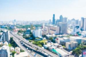 priorità bassa defocused astratta della città di Bangkok foto