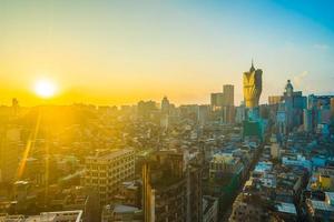 paesaggio urbano della città di macao, cina foto