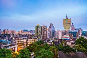 paesaggio urbano della città di macao, cina foto