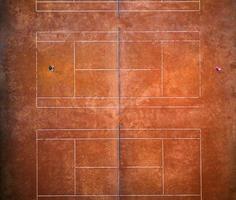 aereo Visualizza di il tennis Tribunale foto