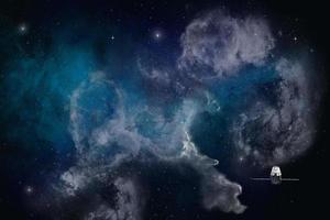 spazio satellitare e nebulosa spazio galassia sfondo foto