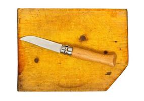 cucina coltello su il chopping tavola foto