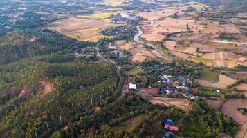 aereo Visualizza pai città. pai è un' piccolo cittadina nel settentrionale Tailandia foto