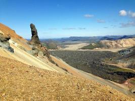 bellissimo vulcanico paesaggio nel laugavegur pista foto