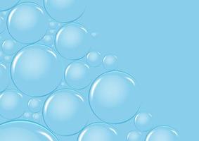 3d bolle subacqueo su blu sfondo. sapone bolle vettore illustrazione foto