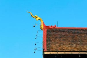timpano tetto tempio tailandese architettura ,settentrionale Tailandia foto