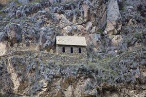 ollantaytambo rovine inca nella valle sacra, perù foto