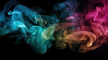 astratto etereo Fumo colorscape un' vivace e artistico sfondo foto