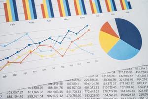 grafico o carta millimetrata. concetto di dati finanziari, contabili, statistiche e aziendali. foto