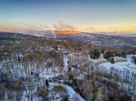 gennaio inverno scene a partire dal bandiera alce nord carolina foto