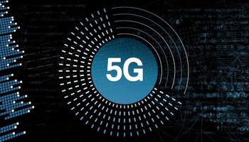 concetto di futuro tecnologia 5g Rete sistemi e Internet. 3d illustrazione foto