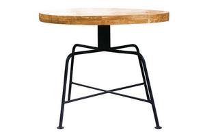 tavolo in legno gambe in acciaio. foto