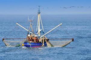 gamberetto barca a nord mare nel wattenmeer nazionale parco, germania foto