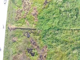 aereo Visualizza di terra Mappatura di senza equipaggio aereo veicolo nel bogor, Indonesia. foto