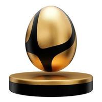 oro uovo podio Pasqua 3d illustrazione foto