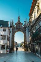 bellissimo architettura nel il vecchio centro di braga, Portogallo 9 Febbraio 2023 foto