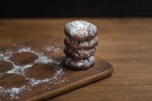 biscotti al cioccolato marrone foto