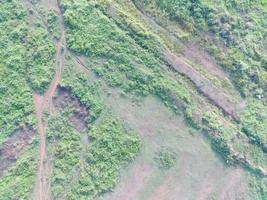 aereo Visualizza di terra Mappatura di senza equipaggio aereo veicolo nel bogor, Indonesia. foto