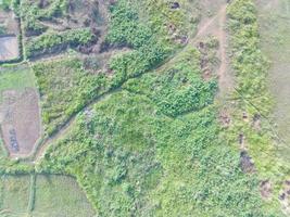 aereo Visualizza di terra Mappatura di senza equipaggio aereo veicolo nel bogor, Indonesia. foto