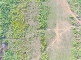 aereo Visualizza di terra Mappatura di senza equipaggio aereo veicolo nel bogor, Indonesia. foto