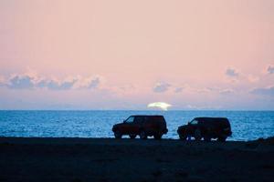 tramonto sul mare foto