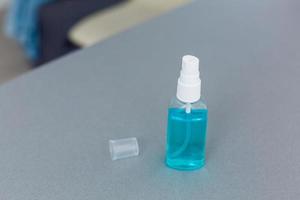 anti batterico agente bottiglia per mano lavaggio foto