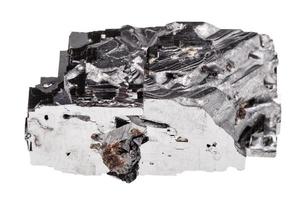 campione di galena roccia isolato foto