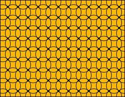 senza soluzione di continuità astratto moderno geometrico nero cerchio modello per elegante giallo sfondo foto