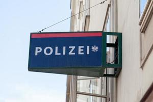 austriaco polizia cartello foto