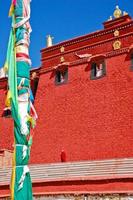 Tibet, lhasa - 2009 ganden monastero, Tibet foto