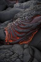 lava a partire dal vulcano, creato con generativo ai foto