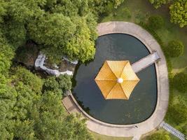 aereo Visualizza padiglione al di sopra di il piscina foto