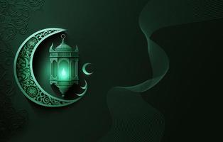 Ramadan kareem 3d moschea e lampada Immagine per sociale media bandiera design foto