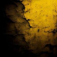 vecchio struttura nero giallo sfondo - ai generato Immagine foto