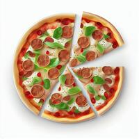 appena al forno caldo vegetariano vegano Pizza - ai generato Immagine foto