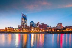 skyline del centro città di nashville usa foto