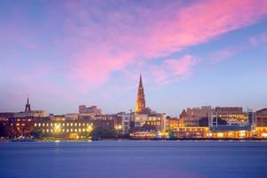 Skyline di Charleston, Carolina del Sud, Stati Uniti d'America foto